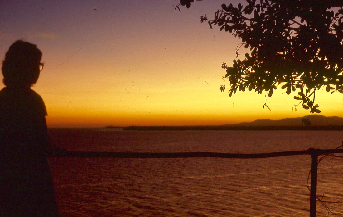 Jarm Del Boccio ponders a Papua New Guinea sunset