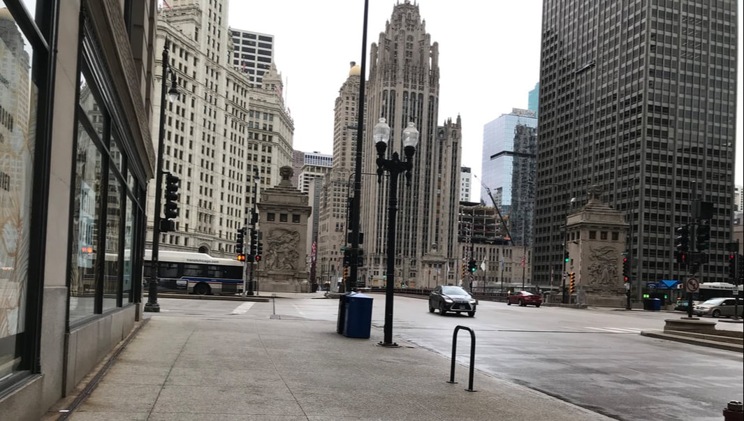 Michigan Avenue and Wacker Dr Chicago
